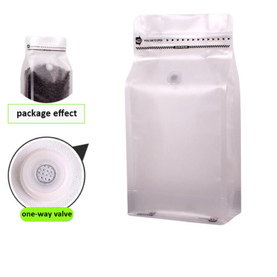 Aluminum Foil Flat Bottom Coffee Pouch Matte Printing Square Bottom 250g 500g 200 Microns