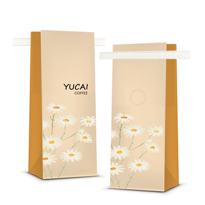 Biodegradable Flat Bottom Coffee Bags With Valve