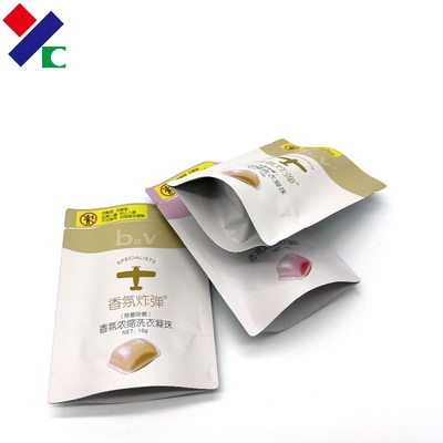 Custom Small Stand Up Zipper Pouch Airtight Aluminum Foil Laminated Resealable Smell Proof Zipper Tea Bag