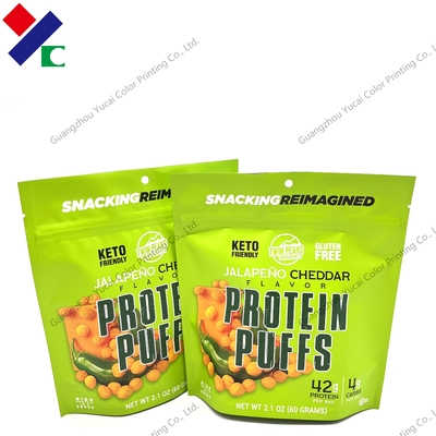 Eco Friendly Stand Up Zipper Pouch Spicy Flavour Popcorn Packaging Bags Long Shelf Life