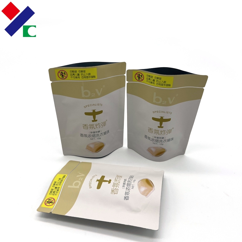 Custom Small Stand Up Zipper Pouch Airtight Aluminum Foil Laminated Resealable Smell Proof Zipper Tea Bag